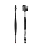 Professional Eyebrow Brush & Comb Set | Precision Eyebrow & Eyeliner Brush - Perfect for Blending (Black) - Buy Online on GoSupps.com