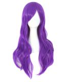 MapofBeauty 28" 70cm Long Curly Hair Ends Costume Cosplay Wig (Purple) - Buy Online on GoSupps.com