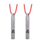 Boundless Voyage Titanium Emergency Whistle 2 Pack Outdoor Emergency Survival Camping Hiking Loud Whistle Coaches Training Sports Keychain Whistle with Lanyard - Buy Online on GoSupps.com
