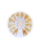 Frcolor 120 Pcs Rose Gold Nail Art Studs - 3D DIY Nail Charms & Decorations | Mixed Metallic Rivets & Shapes - Buy Online on GoSupps.com