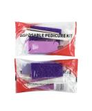 True Beauty 5-Piece Pedicure Kit | Disposable Pedi Set with Toe Separator, Pumice Pad, Nail File, Mini Buffer, Wood Stick | Purple, White, Orange | 100/180 Grit | 200-Count - Buy Online on GoSupps.com