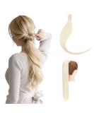 Long Straight Clip-In Ponytail Extension - Bleach Blonde 32 Inch - Buy Online on GoSupps.com