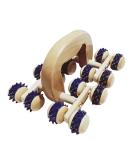 Massage Roller 16 Wheels - Manual Shoulder Pain Relief & Beauty Tool - Blue | International Shipping Available - Buy Online on GoSupps.com
