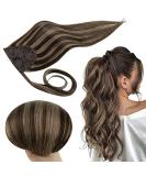 Runature 40cm Real Hair Extensions - Dark Brown & Ash Brown Remy Clip-In Braid - 80g Smooth Recovery Color #2P8A - Buy Online on GoSupps.com