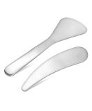 2-Piece Stainless Steel Spatula Set for Cosmetics - Ideal for Eye Cream Face Masks & Lotions - Buy Online on GoSupps.com
