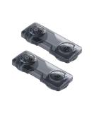 SAFELON Baby Safety Fridge Lock 2-Pack - Transparent French Design for Double Door Refrigerators and Cabinets - Buy Online on GoSupps.com