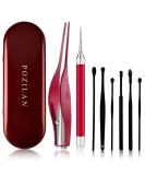 Pozilan Ear Picker Tweezers with LED Light - 8 Pack Ear Wax Removal Tool Kit for Kids and Adults - Earwax Spoon Digger & Tweezers for Ear Cleaning - Gift Set - Buy Online on GoSupps.com