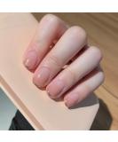 24PCS Short Coffin Full Cover False Nails with Glue Stickers - Glitter Gradient French Fake Nails for Women and Girls - Buy Online on GoSupps.com