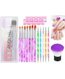 ANGENIL 15PCS Acrylic Nail Brush Set with UV Gel Brushes, Dotting Pen, and Toe Separators - Nail Art Tool Kit with Kabuki Brush for Dust Removal - Buy Online on GoSupps.com