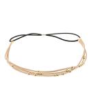 Elegant White Ladies Hair Band with Golden Pearls | Vintage Velvet Suede Thin Headband | Boho Hippie Wedding Accessory - Buy Online on GoSupps.com