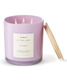 Buy 3 Wick Large Lavender Aromatherapy Candles - 22 Oz Soy Candles with 8% Essential Oils Long Burning Home Fragrance Gifts for Men & Women - International Shipping Available - Buy Online on GoSupps.com