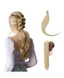 Shop S-Noilite Clip-In Hair Extensions - Ash Blond 58cm Ponytail Wrap Realistic Braid Hair for Effortless Style in Various Colors - Buy Online on GoSupps.com