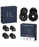 Buy Comfortable Noise Cancelling Earplugs for Sleeping - 33dB Soft Silicone Hypoallergenic Reusable | Perfect for Snoring Airplanes & Focus - Medium Black - Buy Online on GoSupps.com