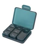 Portable Small Pill Box | Travel 7 Compartment Daily Pill Organizer for Medicines Vitamins & Fish Oil Blue - Buy Online on GoSupps.com