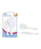 Newborn Baby Infant Care Hair Brush & Comb Set First Steps 0m+ White - Buy Online on GoSupps.com