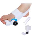 Bunion Corrector for Women & Men | Adjustable Bunion Splint with Soft Silicone Pad for Big Toe Relief - White Black Buckle - Buy Online on GoSupps.com