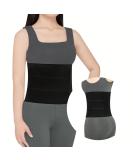 Pauline Abdominal Binder | Post Surgery Compression Support | Latex-Free Stomach Wrap for Hernia & Tummy Tuck | Breathable 3 Panel Belly Band (30-45 Black - Buy Online on GoSupps.com