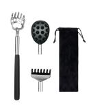 Removable Back Scratcher with 2 Replacement Heads & Storage Bag | Portable Stainless Steel Itching Massage Device (21 59 cm) - Buy Online on GoSupps.com