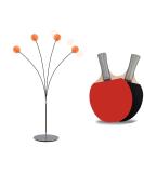 LYM Table Tennis Paddles & Balls Set - Soft Shaft Equipment for Training - Adult & Children - Bulk Pack (2 Paddles & 3 Balls) - Buy Online on GoSupps.com