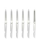 Lurrose 6pcs Foldable Stainless Steel Nail Files - Portable Double-sided Manicure Tools (Silver) - Buy Online on GoSupps.com