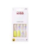 KISS Gel Fantasy Ready-to-Wear Press-On/Glue-On Gel Nails  Style  In Your Eyes   Long Length Gel Nail Kit with 24 Mega Adhesive Tabs  Pink Gel Glue  Manicure Stick  Mini File  and 28 Fake Nails - Buy Online on GoSupps.com