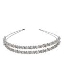 Lurrose Double Layer Silver Rhinestone Headband - Wedding Bridal Hair Accessories - Buy Online on GoSupps.com