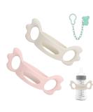 Buy 2PC Silicone Bottle Handles for Baby Bottles | Ergonomic Holder for Feeder Care | Fits 6cm+ Diameter Baby Bottles - Buy Online on GoSupps.com