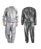 DawnBreak Sauna Sweat Suit for Women/Men - Black, Large | Exercise Weight Loss Fitness Gear - Buy Online on GoSupps.com