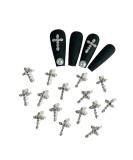 20 Pcs Rhinestone Nail Charms - Cross Bear & Butterfly Nail Art Accessories for DIY Designs - Buy Online on GoSupps.com