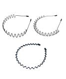 Mens Non-Slip Sports Hair Bands for Long Hair - Metal Hair Hoop for Outdoor & Daily Wear (3 Pack) - Buy Online on GoSupps.com