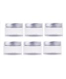 Empty PET Cosmetic Containers with Aluminum Caps 50g/100g/150g Perfect for Creams Lotions & Makeup - Pack of 6 - Buy Online on GoSupps.com
