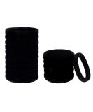 24 Large Cotton Stretch Hair Ties - Black Ponytail Holders for Curly & Thick Hair | Durable & Soft Hair Bands - Buy Online on GoSupps.com