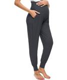 Love2Mi Maternity Women's Casual Pants | Stretchy Lounge Jogging Trousers | Dark Gray | Size Large - Buy Online on GoSupps.com
