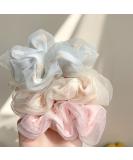 Daisy Flower Organza Hair Scrunchies for Women Girls - 3 Pcs - Buy Online on GoSupps.com