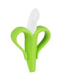 Banana Toothbrush & Teething Ring for Babies | 2-in-1 Dental Care & Teething Aid - Green - Buy Online on GoSupps.com