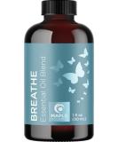 Breathe Blend Essential Oil for Diffuser - Invigorating Breathe Essential Oil Blend with Eucalyptus Peppermint Tea Tree and Mint Essential Oils for Diffusers for Home and Shower Aromatherapy - Buy Online on GoSupps.com