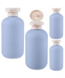 Boutihao 4-Piece Folding Lid Cream Bottles | Refillable Travel Containers for Liquids Lotions & Shampoo (200ml Blue) - Perfect Travel Accessories - Buy Online on GoSupps.com