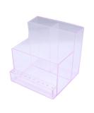 10-Hole Transparent Pink Nail Drill Bit Storage Box | Acrylic Manicure Accessory Holder - Buy Online on GoSupps.com