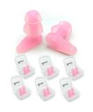 Buy Zooshine 6 Pairs Washable Silicone Ear Plugs - Noise Cancelling & Reduction for Sleep Travel Work & Study (Pink) - International Shipping Available - Buy Online on GoSupps.com