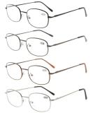 Eyekepper 4 Pairs Reading Glasses - Metal Frame +1.75 Readers with Spring Hinges for Men & Women - Stylish & Comfortable Eyeglasses Set - Buy Online on GoSupps.com