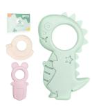 Beboan Silicone Bite Ring - 3 Cute Animal Teething Aids | BPA-Free Baby Biting Toys for Girls 3 Months+ - Buy Online on GoSupps.com