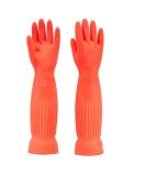 Yioiy Waterproof Rubber Cleaning Gloves - Oil-Resistant Kitchen Household & Pet Care Gloves (Small Red) | Ideal for Dishwashing & Car Wash - Buy Online on GoSupps.com