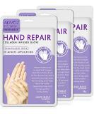 3 Pack Hand Mask for Moisturizing & Exfoliating, Collagen Infused Gloves for Repairing Dry/Cracked Skin - Lavender Scent for Women and Men - Buy Online on GoSupps.com