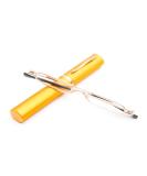 KoKoBin Mini Slim Reading Glasses - Spring Hinge Metal Visual Aid for Unisex - +2.5 Magnification with Case (Gold) - International Shipping Available - Buy Online on GoSupps.com