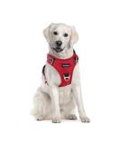 Funfox No Pull Dog Harness for Large Dogs - Adjustable Breathable Safety Harness in Red - XL Size - Buy Online on GoSupps.com