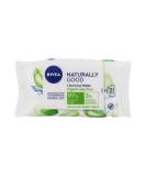 Nivea Naturally Good Cleansing Wipes - 25 Organic Aloe Vera Wipes for Gentle Skin Care | International Shipping Available - Buy Online on GoSupps.com