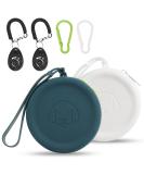 Portable Silicone Dog Training Treat Bags - 2 Pack Easy to Clean Odorless Zip Design Dark Green & White - Buy Online on GoSupps.com