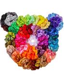 ZZICEN Satin Scrunchies 60 Colors Silk Scrunchies Hair Elastics Scrunchies Hair Bands Ties for Women Girls Solid Satin 60Pcs - Buy Online on GoSupps.com