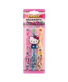 Hello Kitty Toothbrushes (3 ct) in Pink, Blue, Yellow - Kids' Dental Care Set - Buy Online on GoSupps.com