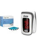 Kinetik Wellbeing Blood Glucose Test Strips (Pack of 100) Used by The NHS Test Strips Available on Prescription & Finger Pulse Oximeter in Association with St John Ambulance 100 Test strips + Oximeter - Buy Online on GoSupps.com